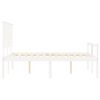 vidaXL Senior Bed without Mattress White 140x200 cm Solid Wood