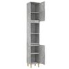 vidaXL Bathroom Cabinet Concrete Grey 30x30x190 cm Engineered Wood