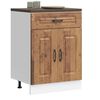 vidaXL Kitchen Base Cabinet Kalmar Old Wood Engineered Wood