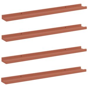 vidaXL Wall Shelf 4 pcs Red 80 x 9 x 3 cm Engineered Wood