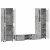 vidaXL TV Cabinet Set with Drawer Concrete Grey Engineered Wood