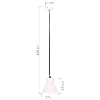 vidaXL Hanging Lamp 25 W White Round 17 cm E27