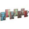 vidaXL Coat Rack | Multicolour | Solid reclaimed wood | Standard | Hooks