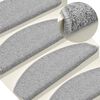 vidaXL Stair Mats 30 pcs 65x24x4 cm Light Grey Half Round Large
