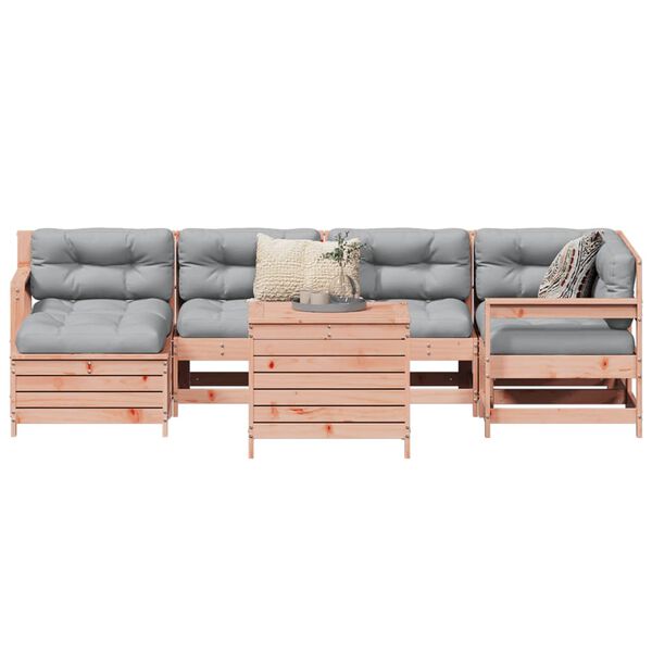 vidaXL 7 Piece Garden Sofa Set Solid Wood Douglas Fir