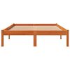 vidaXL Bed Frame without Mattress Wax Brown 135x190 cm Double Solid Wood Pine