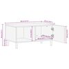 vidaXL Coffee Table Black 80x50x40 cm Solid Rough Wood Mango