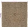 vidaXL Area Rugs Square Grey 120 x 120 cm Jute