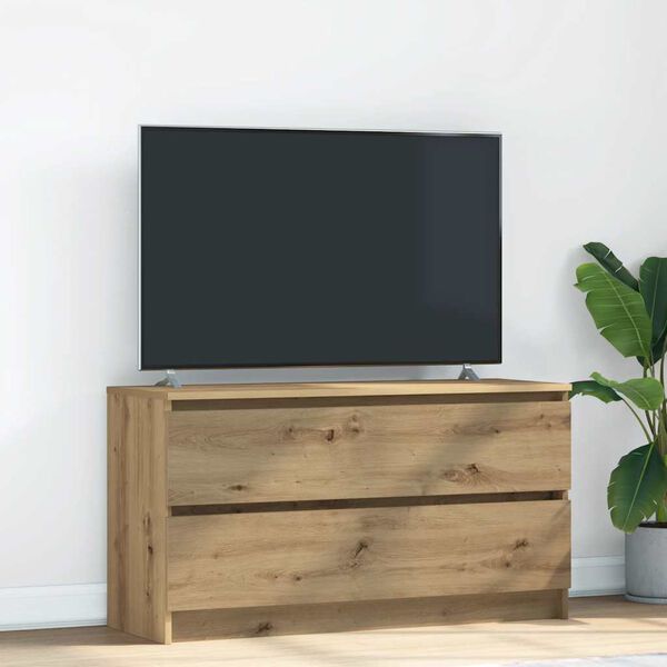 vidaXL TV Cabinet Artisan Oak 100x35x54 cm Engineered Wood