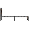 vidaXL Metal Bed Frame without Mattress Smoked Oak 100x200 cm