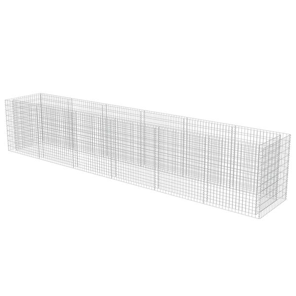 vidaXL Gabion Raised Bed Galvanised Steel 540x90x100 cm