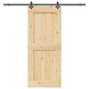 vidaXL Sliding Door with Hardware Set 95x210 cm Solid Wood Pine