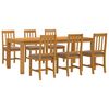 vidaXL Dining Set 7 pcs Grey Solid Oak Wood