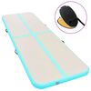 vidaXL Inflatable Gymnastics Mat with Pump 700x100x10 cm PVC Green