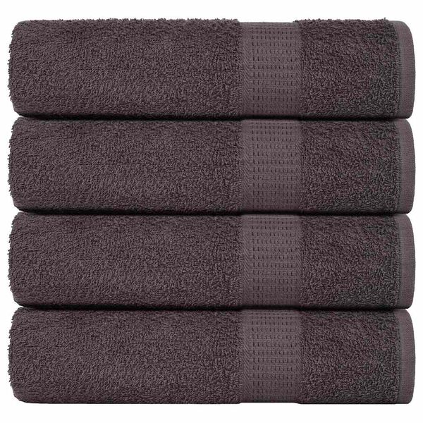 vidaXL Hand Towels "FROGN" 4 pcs Anthracite 50x100 cm 360 gsm