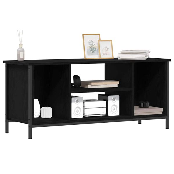 vidaXL TV Cabinet Black Oak 102 x 35 x 45 cm Engineered Wood