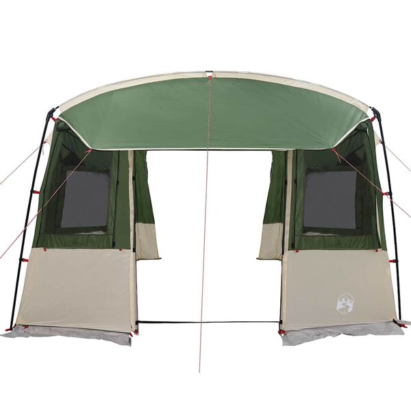 vidaXL Tailgate Tent for Caravan Rectangular Green 352 x 250 x 240 cm