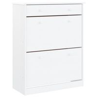 vidaXL Shoe Cabinet ALTA White 77x35x96 cm Solid Wood Pine