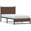 vidaXL Metal Bed Frame without Mattress Brown Oak 80x200 cm
