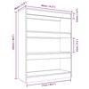 vidaXL Book Cabinet/Room Divider Concrete Grey 80x30x103 cm Engineered wood