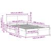 vidaXL Bed Frame with Headboard Natural 120 x 200 cm Solid Pine Wood