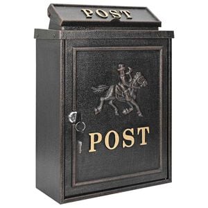 vidaXL Wall Mounted Mailbox Bronze 29 x 13 x 41 cm Cast Aluminum