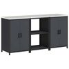 vidaXL Kitchen Storage Set HATTEM 3 pcs Anthracite Cold-rolled Steel