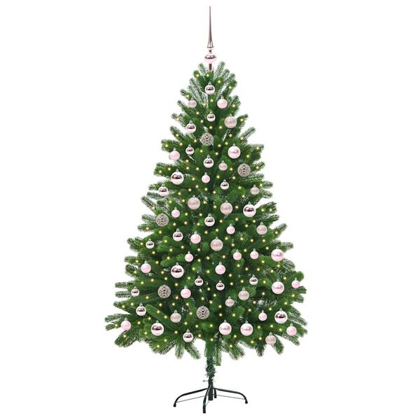 vidaXL Christmas Tree with 300 LEDs with Stand Green 180 cm PE