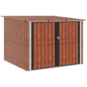 vidaXL Bike Shed 3 pcs Brown 215 x 206 x 157 cm Metal