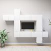 vidaXL 10 Piece TV Cabinet Set White Engineered Wood