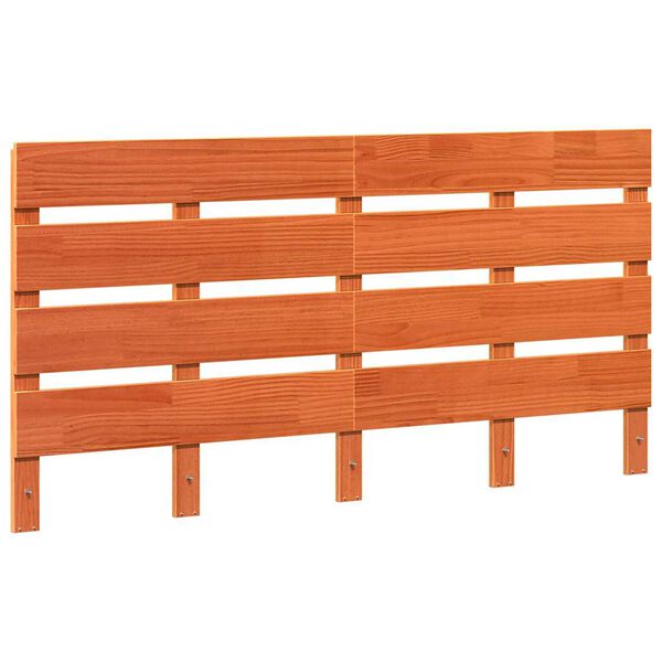 vidaXL Headboard Brown 140.5 x 3 x 80 cm Solid Pine Wood