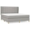 vidaXL Box Spring Bed with Mattress Light Grey 180x200 cm Fabric