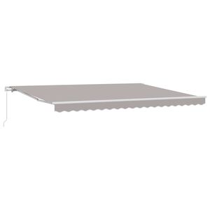 vidaXL Awning Manual Light Grey 450 x 300 x 165 cm Polyester and Metal