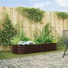 vidaXL Garden Raised Bed Brown 240 x 80 x 44 cm Steel
