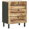 vidaXL Bedside Table Natural 50 x 33 x 62 cm Solid Mango Wood