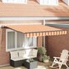 vidaXL Retractable Awning Manual Yellow and Orange 350 x 250 cm