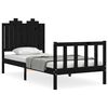 vidaXL Bed Frame without Mattress Black 90x190 cm Single Solid Wood Pine