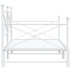 vidaXL Daybed with Trundle without Mattress White 100x190 cm Steel