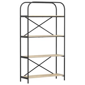 vidaXL Bookshelf 4-Tier 80 x 30 x 146 cm Engineered wood Sonoma Oak