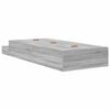 vidaXL Storage Bed Frame with Drawer Grey Sonoma 90 cm Engineered Wood