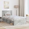 vidaXL Bed Frame Concerte Grey 100 x 200 cm Engineered wood