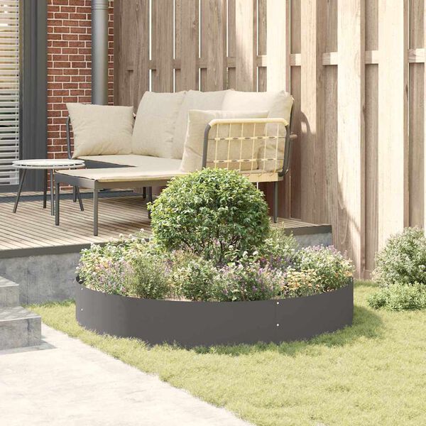 vidaXL Garden Planter 5 pcs Black 120 x 120 x 20 cm Cold-rolled Steel