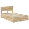 vidaXL Bed Frame with Drawer Sonoma Oak 120 x 200 cm Engineered Wood