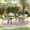 vidaXL Garden Dining Set 5 pcs Beige Poly Rattan