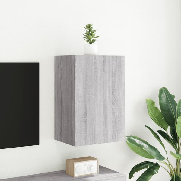 vidaXL TV Wall Cabinet Grey Sonoma 40.5x30x60 cm Engineered Wood