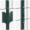 vidaXL Fence with Post Green 1.4 x 10 m Steel and PVC