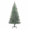 vidaXL Artificial Christmas Tree Snow Flocked with LED Light 240 cm