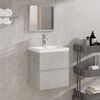 vidaXL Bathroom Sink Cabinet with Basin and Mirror Concrete Grey