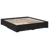 vidaXL Bed Frame with Drawers without Mattress Black 200x200 cm