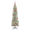 vidaXL Artificial Christmas Tree with 300 LEDs with Stand White 180 cm